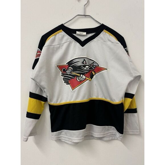 Vintage 90s Coyote Promotion Cincinnati Cyclones Hockey Jersey Youth Medium READ - Picture 1 of 6